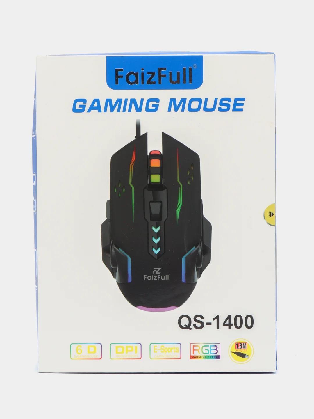 Игровая мышь QS-1400, с RGB подсветкой, оптическая