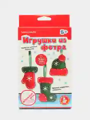 Зеленый мягкая елочная игрушка из фетра: домик, елочка, колокольчик своими руками