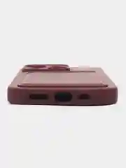 Марсала чехол на iPhone 14 Pro с кармашком для карты, с защитой для камеры