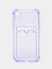 Аметистовый чехол цветной для iPhone 7/8 Plus, SE2020, 11/12/13/14, Plus, Pro Max, с карманом для карт