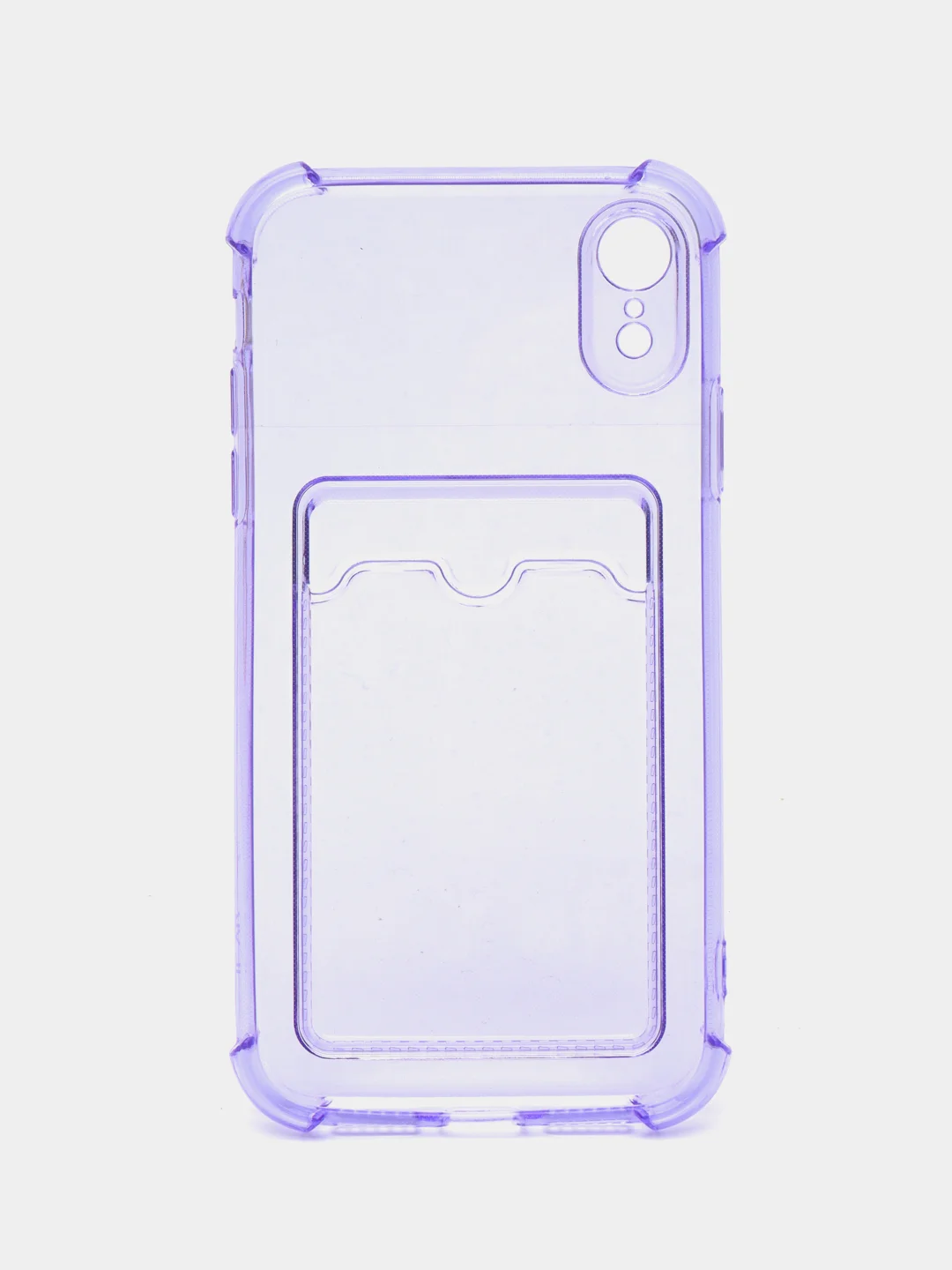 Аметистовый чехол цветной для iPhone 7/8 Plus, SE2020, 11/12/13/14, Plus, Pro Max, с карманом для карт