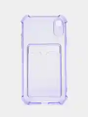 Аметистовый чехол цветной для iPhone 7/8 Plus, SE2020, 11/12/13/14, Plus, Pro Max, с карманом для карт