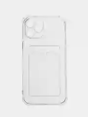 Прозрачный чехол цветной для iPhone 7/8 Plus, SE2020, 11/12/13/14, Plus, Pro Max, с карманом для карт