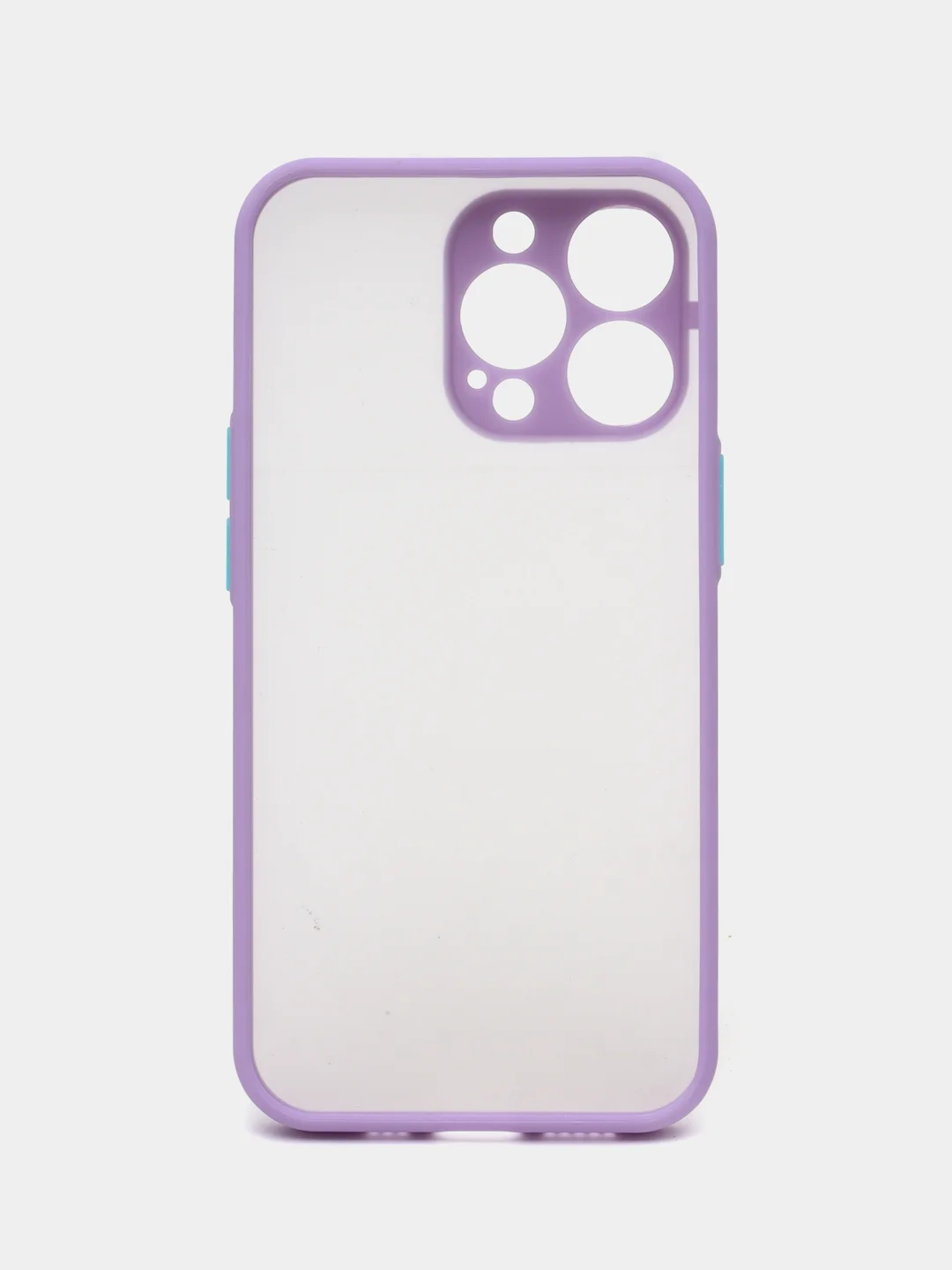 Бирюзовый чехол iPhone 13 Pro, Айфон 13 Про, пластиковый, матовый, с цветными кнопками