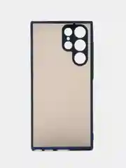 Синий чехол Samsung Galaxy S22 Ultra, Самсунг Галакси С22 Ультра матовый, с цветными кнопками