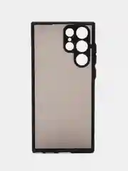 Черный чехол Samsung Galaxy S22 Ultra, Самсунг Галакси С22 Ультра матовый, с цветными кнопками