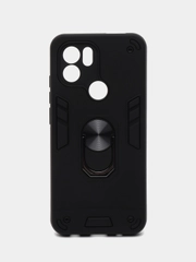 Чехол Xiaomi Redmi A1 Plus A2+ Poco C51 противоударный, с металлической подставкой кольцом