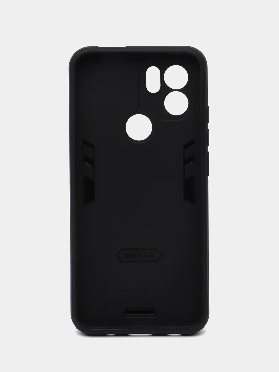 Угольный чехол Xiaomi Redmi A1 Plus A2+ Poco C51 противоударный, с металлической подставкой кольцом