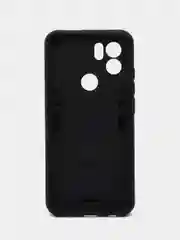 Угольный чехол Xiaomi Redmi A1 Plus A2+ Poco C51 противоударный, с металлической подставкой кольцом