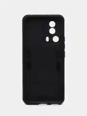 Угольный чехол для Xiaomi 13 Lite, Сяоми 13 Лайт, с металлической подставкой