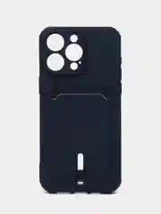 Чехол силиконовый для iPhone 7/8/SE/11/12/13/14/15/Plus/Pro Max, с карманом для карты