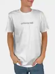 Белый футболка "Тэти малай", хлопок