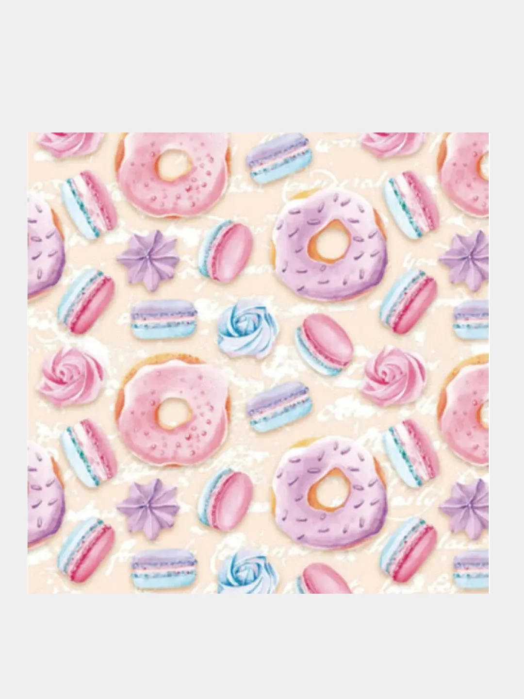 Бумага упаковочная мелованная Sweets, 70*100 см