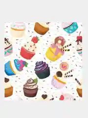 Бумага упаковочная мелованная Sweets, 70*100 см
