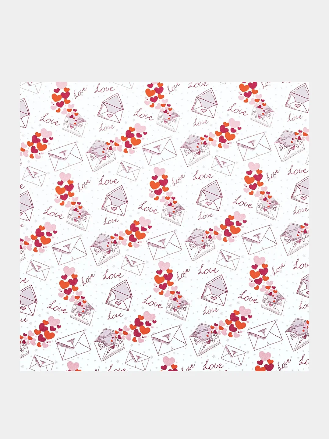Бумага упаковочная "Love Story", Золотая Сказка, 70x100 см, 10 дизайнов, 591916