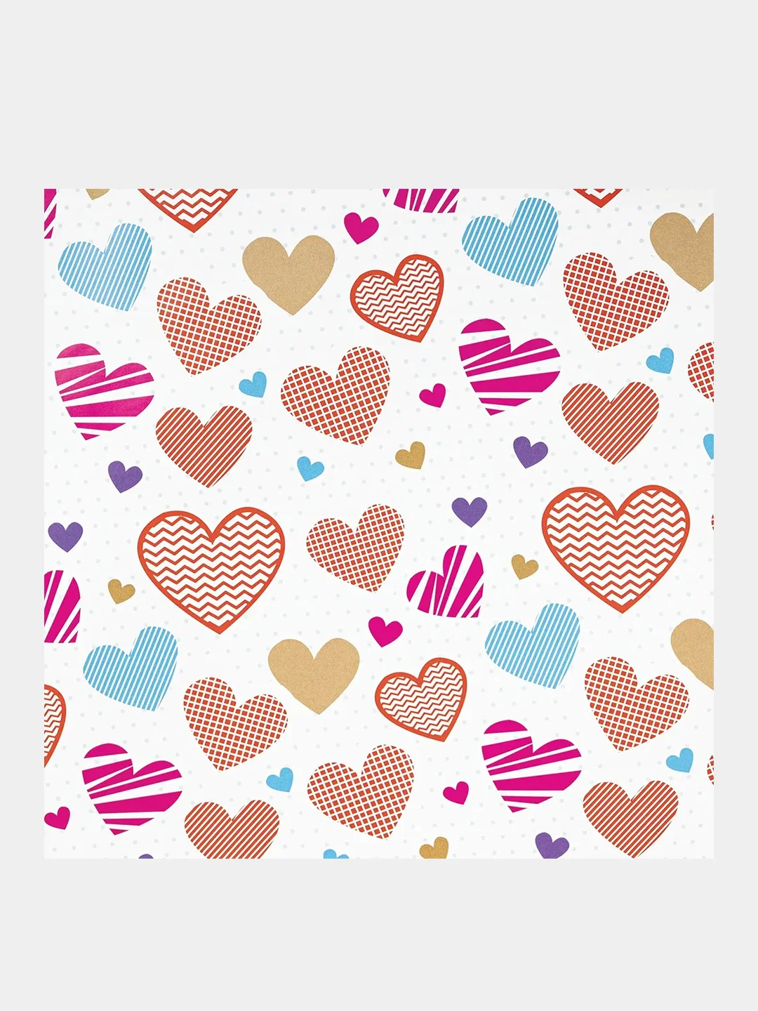 Бумага упаковочная "Love Story", Золотая Сказка, 70x100 см, 10 дизайнов, 591916