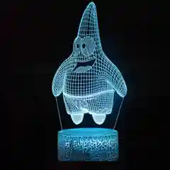 Бежевый светильник 3D ночник светодиодный RGB LED с пультом подарок на Новый год