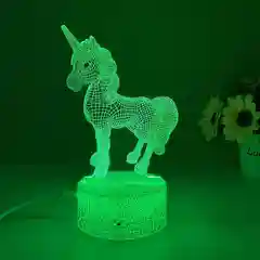 Синий светильник 3D ночник светодиодный RGB LED с пультом подарок на Новый год