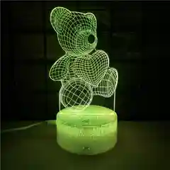 Золотой светильник 3D ночник светодиодный RGB LED с пультом подарок на Новый год
