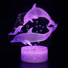 Красный светильник 3D ночник светодиодный RGB LED с пультом подарок на Новый год