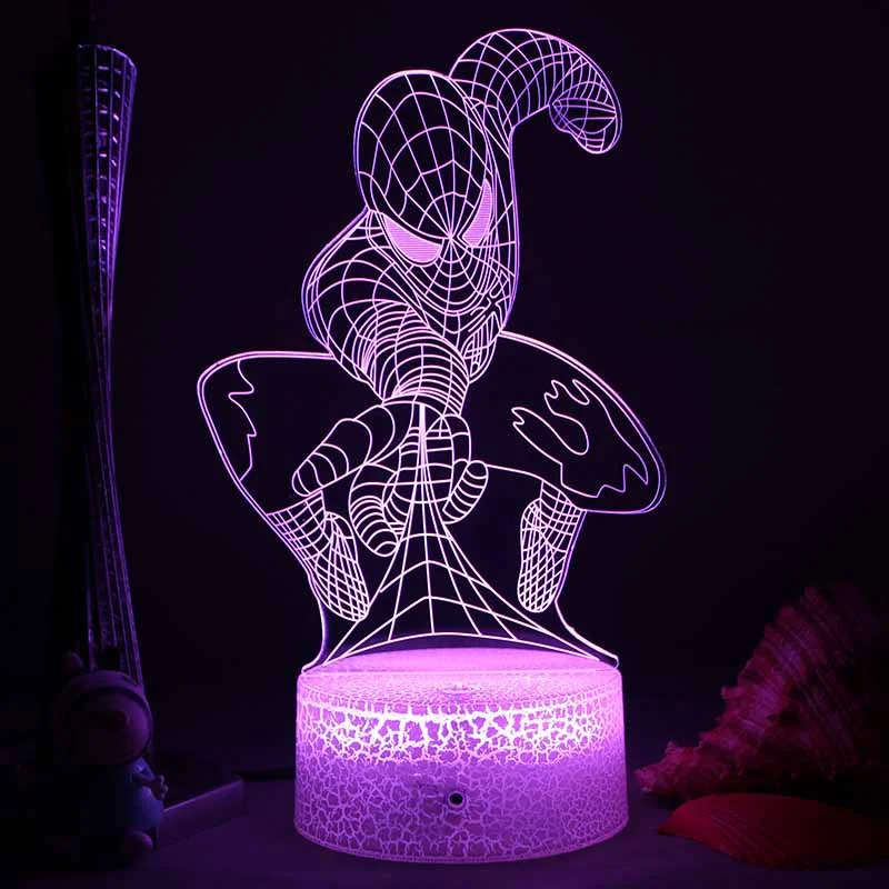 Оранжевый светильник 3D ночник светодиодный RGB LED с пультом подарок на Новый год