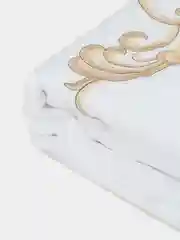 Белый комплект постельного белья, вышивкой, евро, хлопок 100%