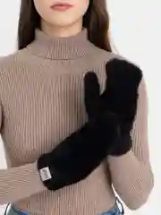 Черный варежки женские