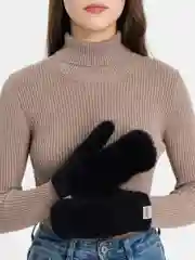 Черный варежки женские