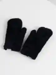 Черный варежки женские