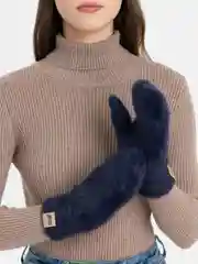 Синий варежки женские