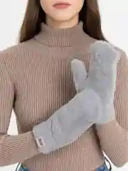 Серый варежки женские