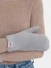 Серый варежки женские