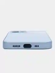 Голубой чехол для iPhone, силиконовый, со стеклянной панелью