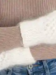Молочный варежки женские тёплые зимние