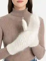 Молочный варежки женские тёплые зимние