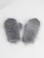Серый варежки женские тёплые зимние