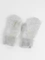 Кремовый варежки женские тёплые зимние