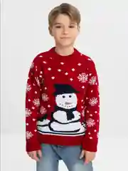 Новогодний свитер с оленями, детский, 5-10 лет