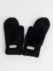 Черный варежки женские