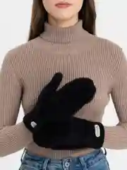Черный варежки женские