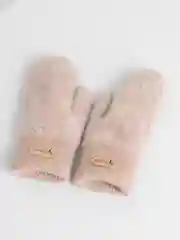 Бежевый варежки женские