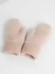 Бежевый варежки женские
