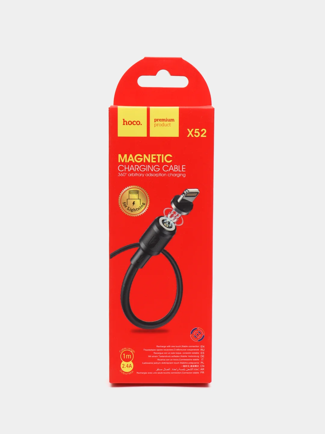 X52 Sereno магнитный зарядный кабель, USB-Type-C/Lightning (iPhone), 1 м, ток до 3А