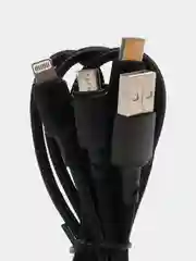Borofone BX72 3-в-1, зарядный кабель Lightning/Micro-USB/USB-C, 1 м, ток до 2А