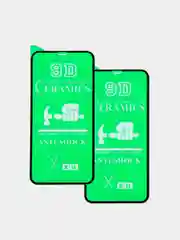 Прозрачный защитное гибридное стекло Ceramic для iPhone 11/XR чёрный