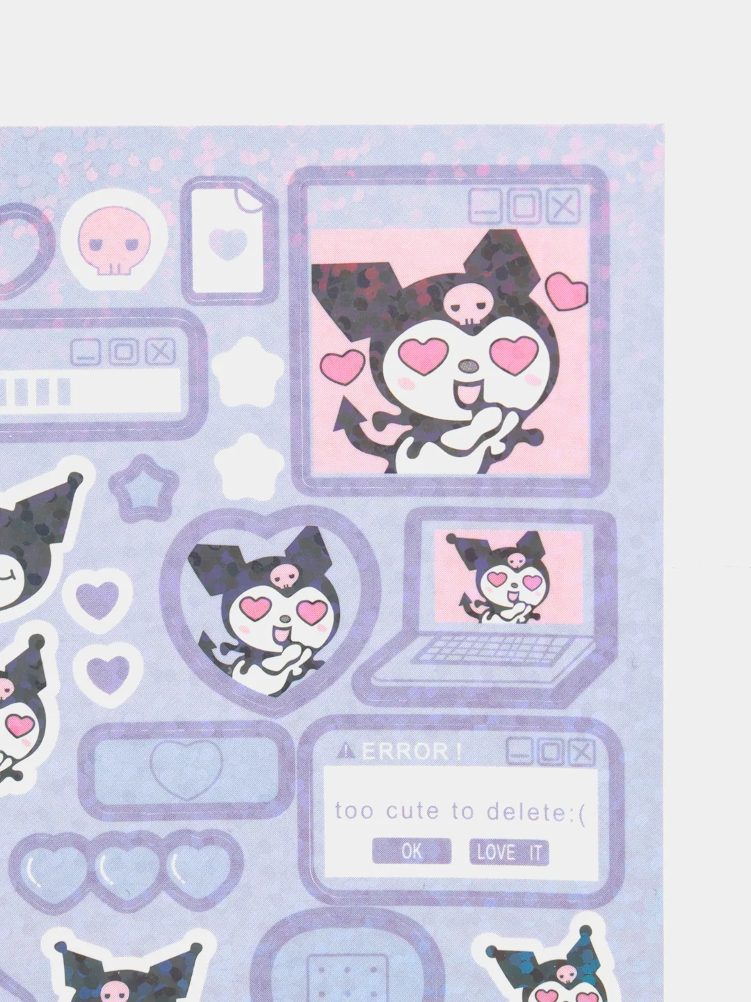 Золотистый хаки наклейки для стикербомбинга, Kuromi, Melody, Hello Kitty, Sinnamoroll. Стикерпак, Куроми