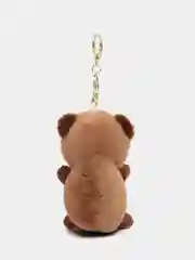 Коричневый мягкий брелок для рюкзака и ключей "Енот"