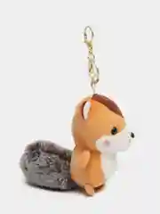 Коричневый мягкий брелок для рюкзака и ключей "Бурундук"