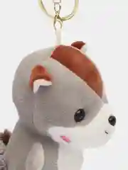 Серый мягкий брелок для рюкзака и ключей "Бурундук"