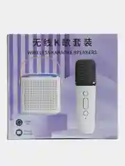 Конфетный беспроводная портативная караоке колонка с микрофоном Bluetooth колонка с LED подстветкой
